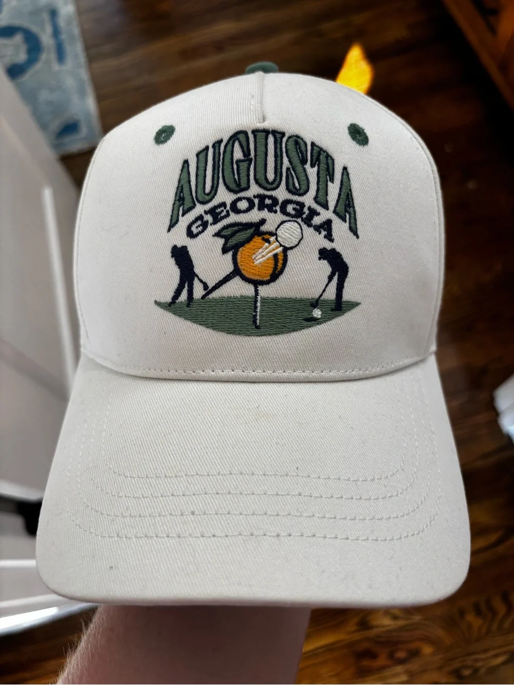 Hollister Augusta Georgia Embroidered Golf Cap - White